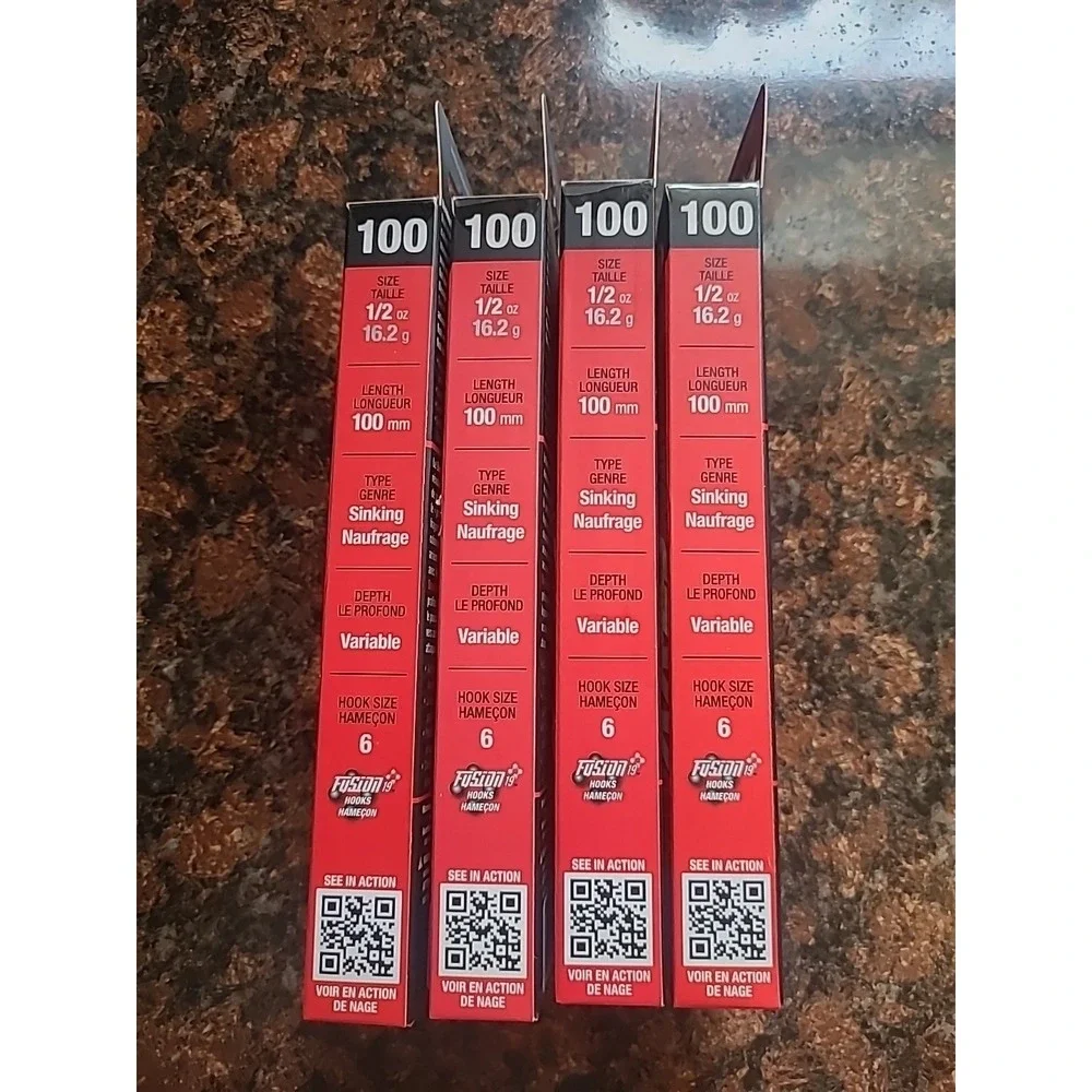 LOT OF 4 Berkley KREJ 100 Jerkbaits Great For Bass!! Livescope‎ Enhanced New!